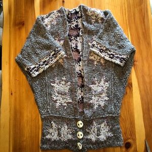 Free People chunky button sweater